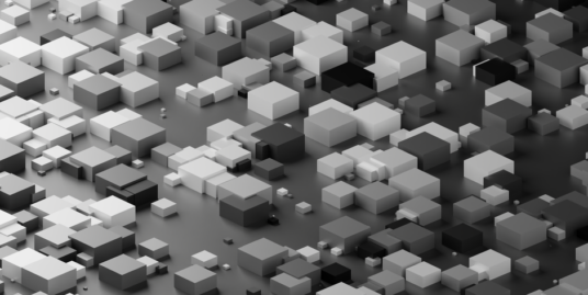 Single, polished gold cube stands out prominently in a grid of identical, matte gray cubes, symbolizing a strategic, diffe...